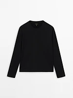 Long sleeve cotton T-shirt