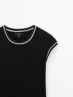 Short sleeve contrast T-shirt