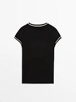 Short sleeve contrast T-shirt