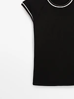 Short sleeve contrast T-shirt