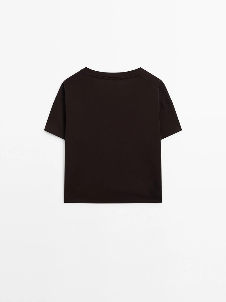 Cotton V-neck T-shirt