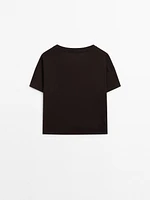 Cotton V-neck T-shirt