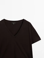 Cotton V-neck T-shirt