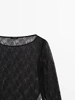 Long sleeve lace top