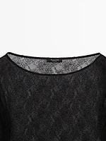 Long sleeve lace top