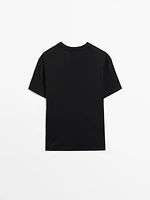 100% cotton V-neck T-shirt