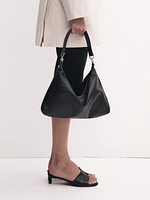 Nappa leather bag with double strap