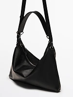 Nappa leather bag with double strap