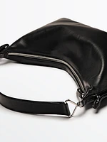 Nappa leather bag with double strap