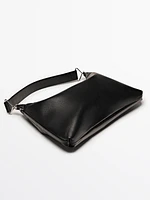 Nappa leather bag with double strap