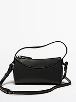 Nappa leather mini bag with curved detail