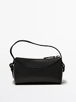 Nappa leather mini bag with curved detail