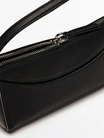 Nappa leather mini bag with curved detail