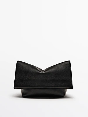 Nappa leather crossbody bag with flap