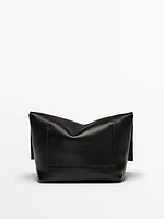 Nappa leather crossbody bag with flap