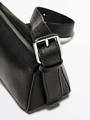 Plain mini leather bag