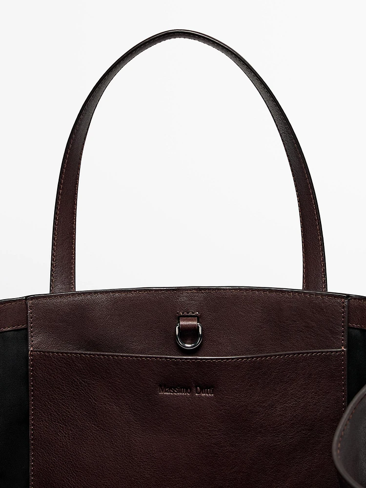 Sac tote maxi en cuir nappa