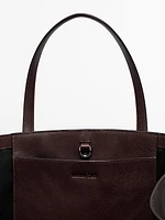 Nappa leather maxi tote bag