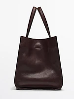 Nappa leather tote bag