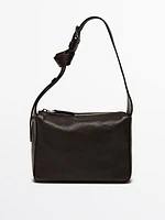 Nappa leather crossbody bag with zip