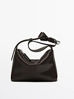 Nappa leather crossbody bag with zip