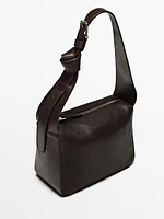 Nappa leather crossbody bag with zip