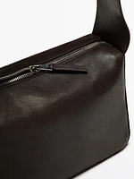 Nappa leather crossbody bag with zip