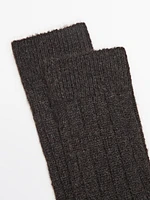 High knit socks