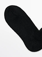 Long cashmere wool blend socks