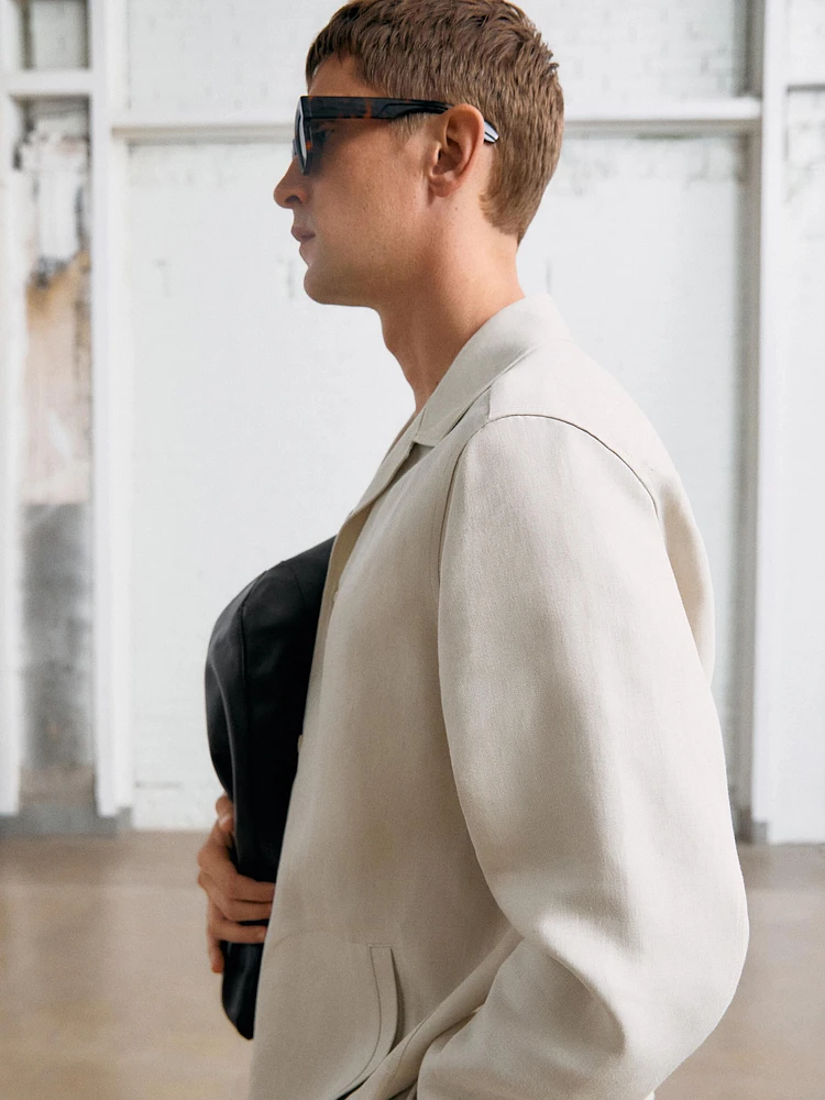 100% linen co-ord overshirt - Studio