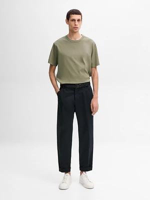 Cotton and linen blend chino trousers - Studio