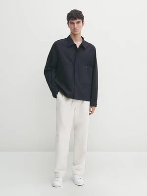 Cotton blend trousers