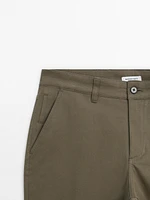 Straight-leg cotton blend trousers - Studio