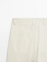 Wide-leg cotton trousers - Studio