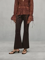 Flared trousers with seam details