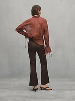 Flared trousers with seam details