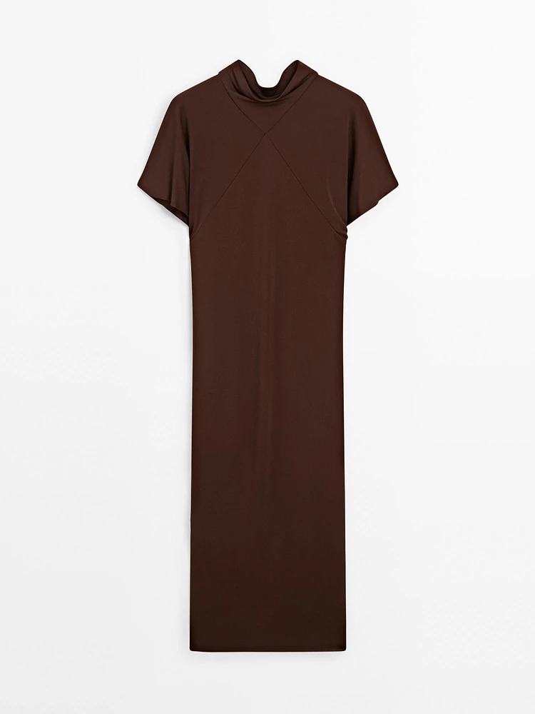 Midi dress with criss-cross seams - Studio