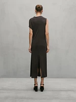 Draped midi dress with slit detail - Studio