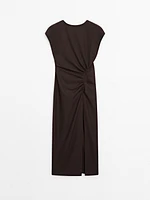 Midi dress with gathered side - Studio