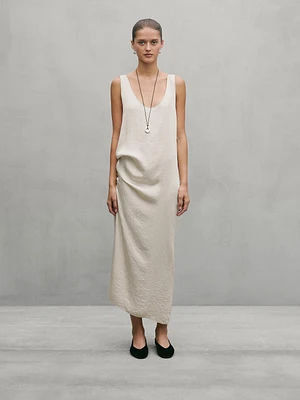 Long dress with round neckline - Studio