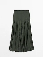 Voluminous pleated midi skirt - Studio