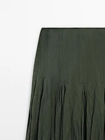 Voluminous pleated midi skirt - Studio