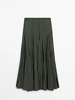 Voluminous pleated midi skirt - Studio