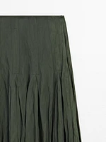 Voluminous pleated midi skirt - Studio