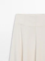 Flared midi skirt with frayed hem - Studio