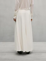 Flared midi skirt with frayed hem - Studio