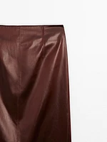 Leather effect midi skirt - Studio