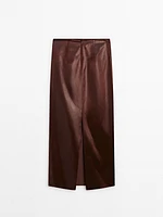 Leather effect midi skirt - Studio