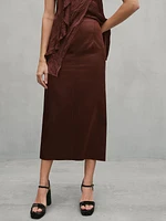 Leather effect midi skirt - Studio