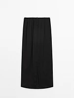 Flowing midi skirt with elasticated waistband - Studio